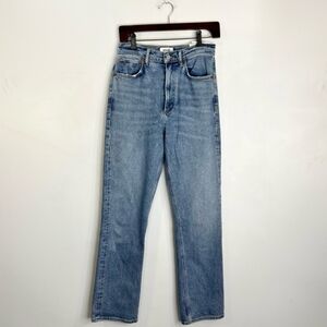 NWT AGOLDE high rise stovepipe straight jeans in helm classic minimalist 26